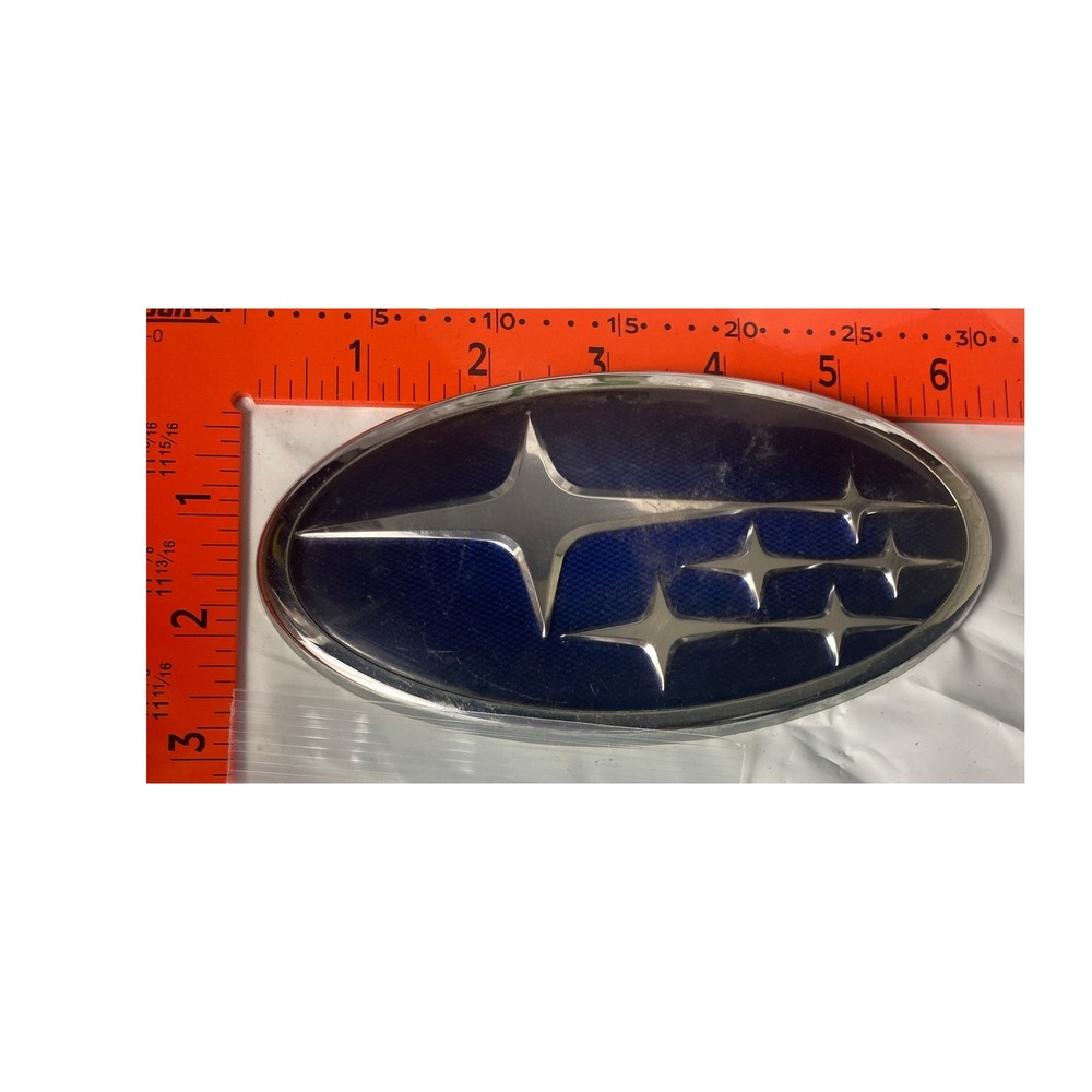 Subaru Blue Silver Star Logo Oval Grille Trunk Emblem Badge 6 Inch #13